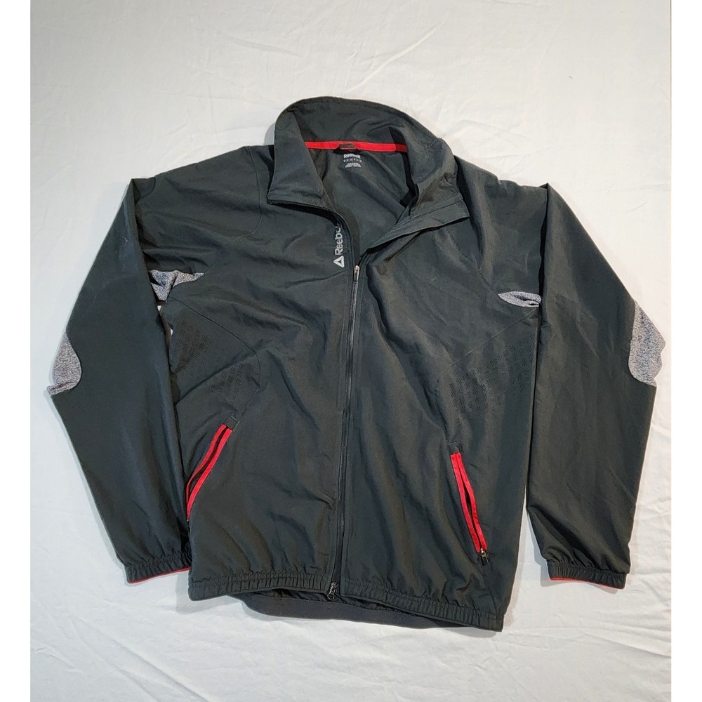 ReeBok Windbreaker Men's‎ medium Gray Sports Active Wear